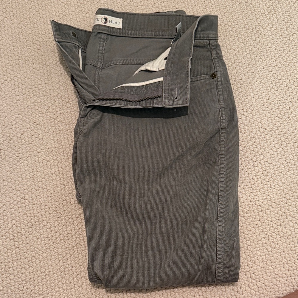 Duck Head Gray Corduroy Men's Pants